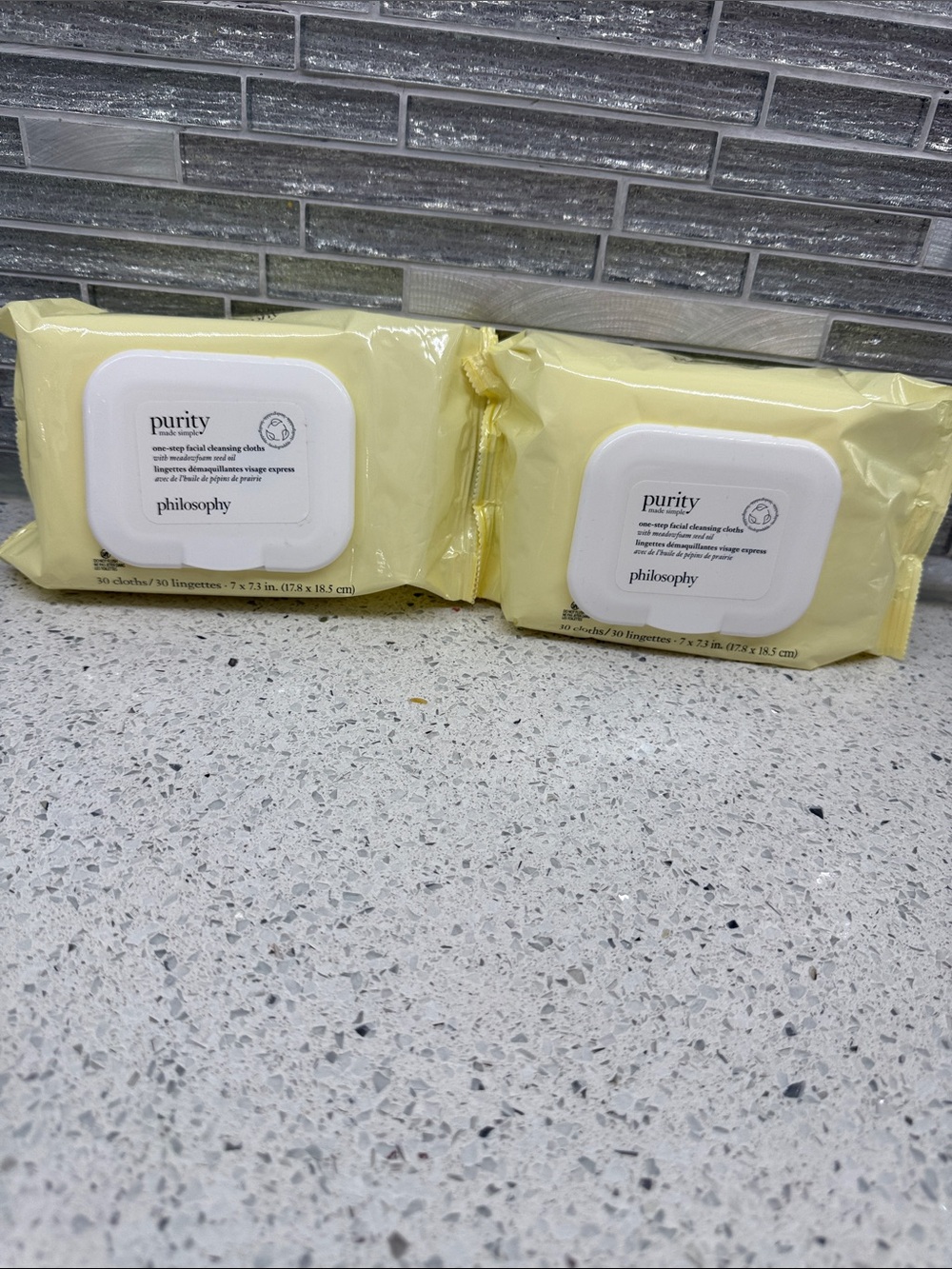 Philosophy Purity Facial Cleansing Wipes - Pale Yellow Packs